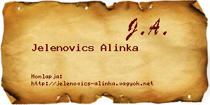 Jelenovics Alinka névjegykártya